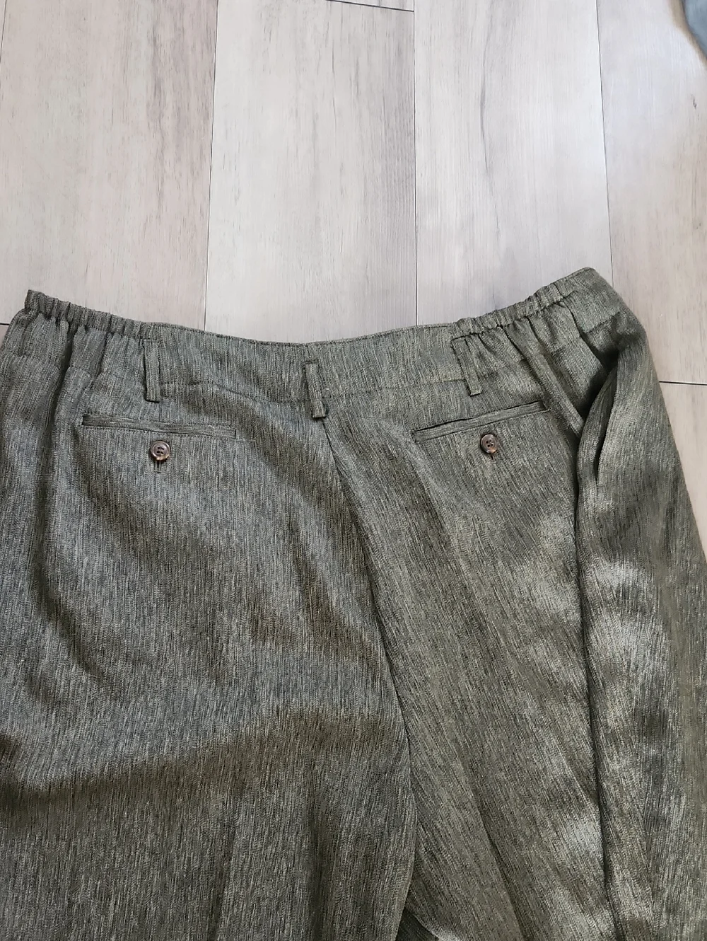 Jones New York Olive Gray Pleated Women's Dress Pants - Picture 5 of 6